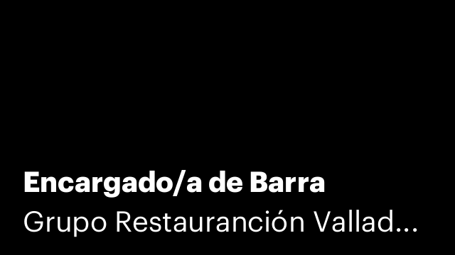 Encargado/a de Barra