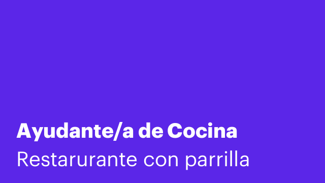 Ayudante/a de Cocina