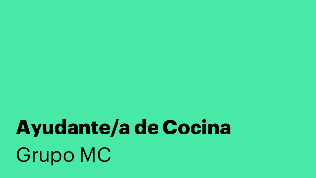 Ayudante/a de Cocina