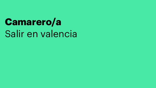 Camarero/a