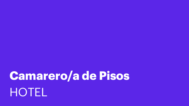 Camarero/a de Pisos