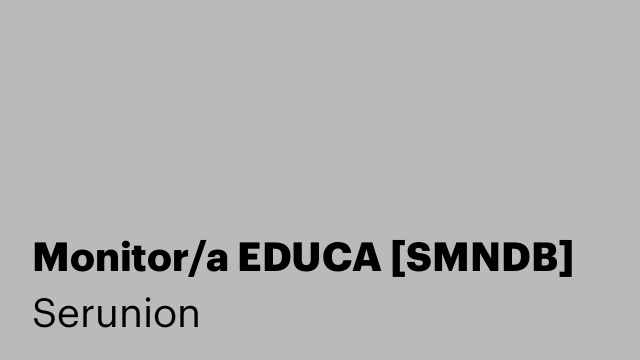 Monitor/a EDUCA [SMNDB]
