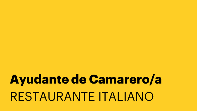 Ayudante de Camarero/a