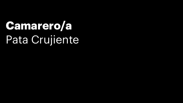 Camarero/a