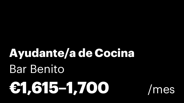 Ayudante/a de Cocina