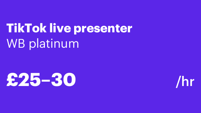 TikTok live presenter