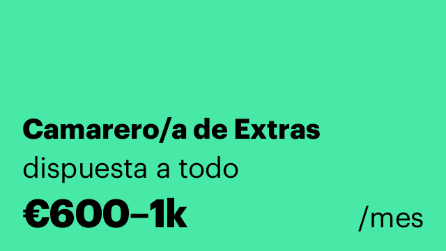 Camarero/a de Extras