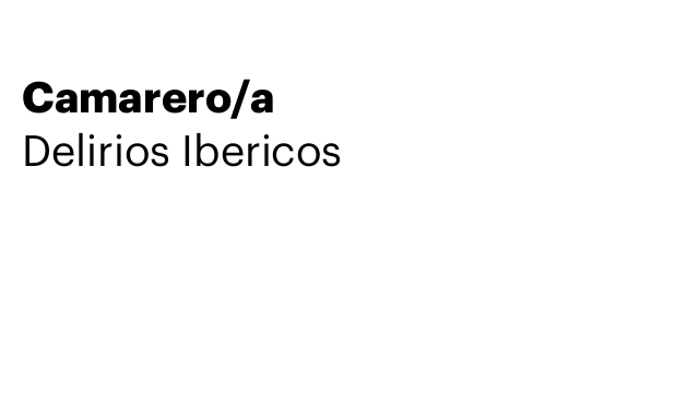 Camarero/a