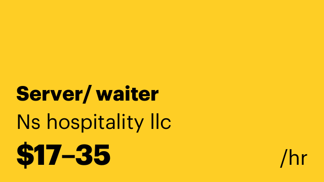 Server/ waiter
