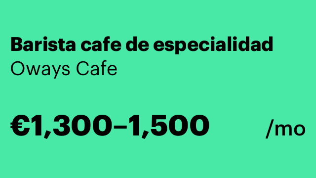 Barista cafe de especialidad