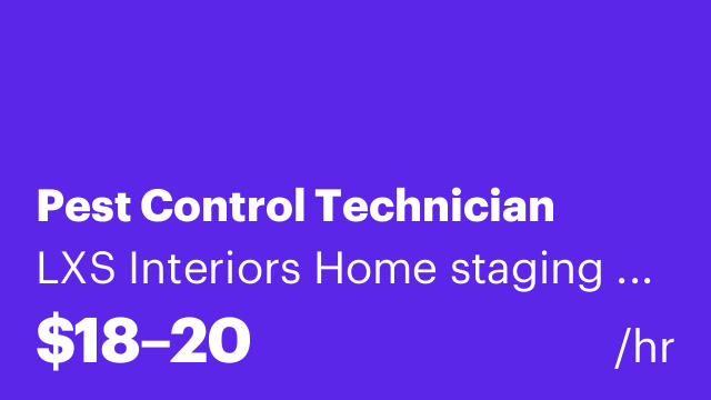 Pest Control Technician
