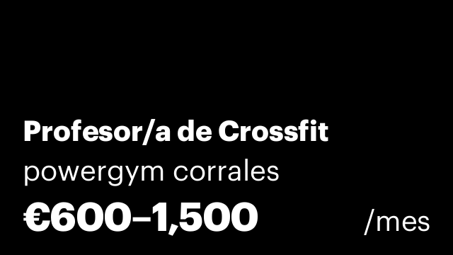 Profesor/a de Crossfit