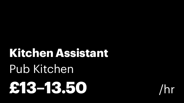 Kitchen Assistant