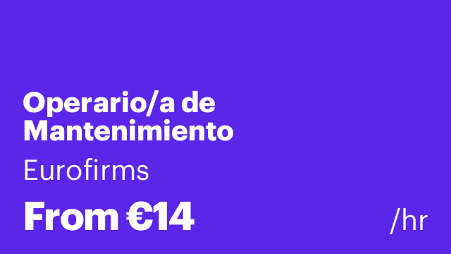 Operario/a de Mantenimiento