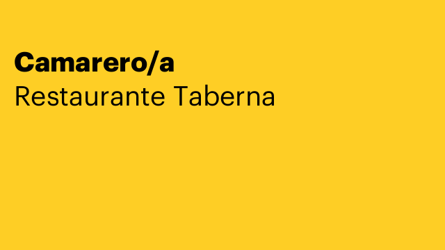 Camarero/a