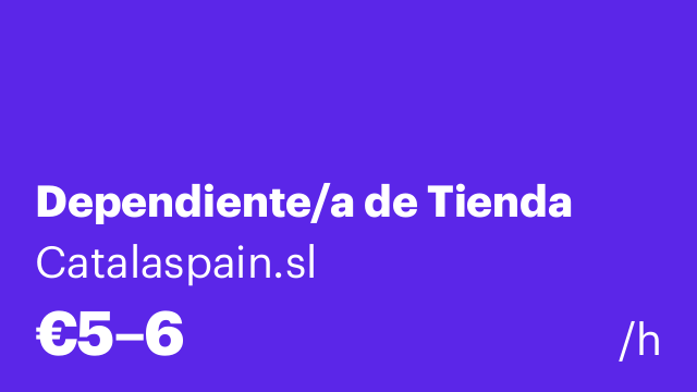 Dependiente/a de Tienda