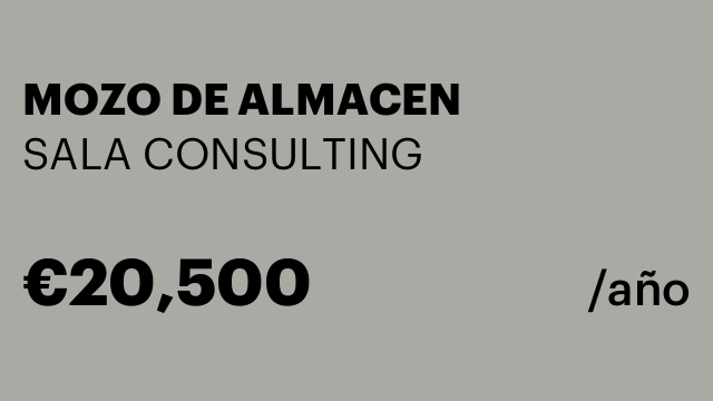 MOZO DE ALMACEN