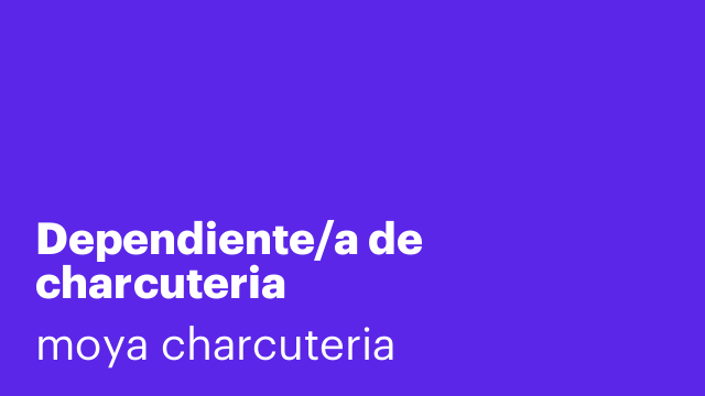 Dependiente/a de charcuteria