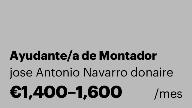 Ayudante/a de Montador