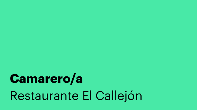 Camarero/a