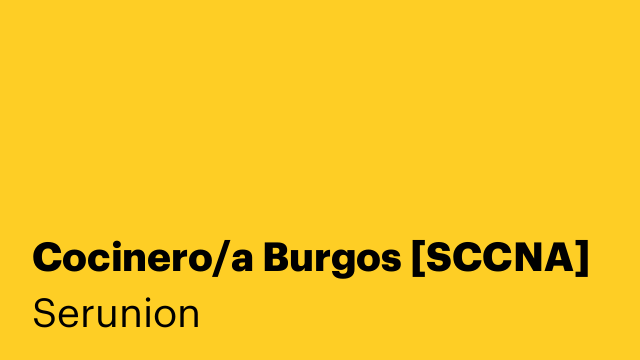 Cocinero/a Burgos [SCCNA]