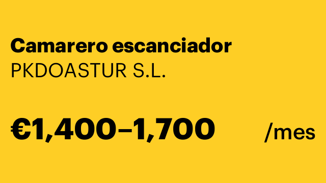 Camarero escanciador