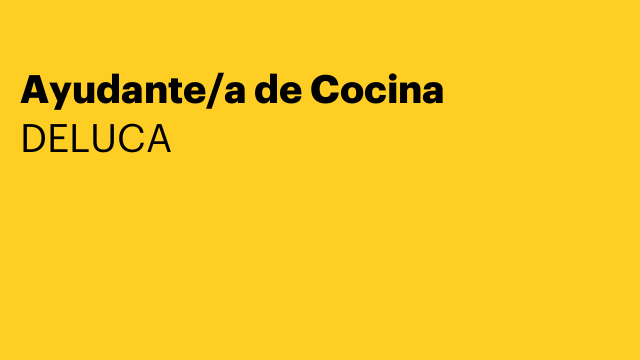 Ayudante/a de Cocina