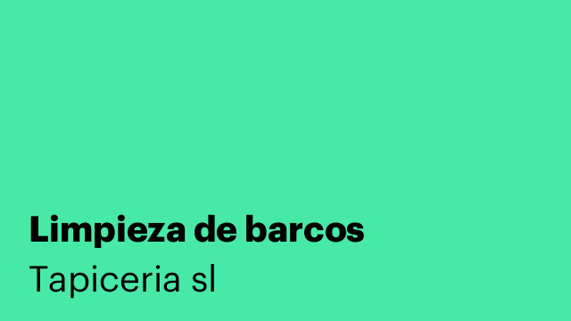 Limpieza de barcos