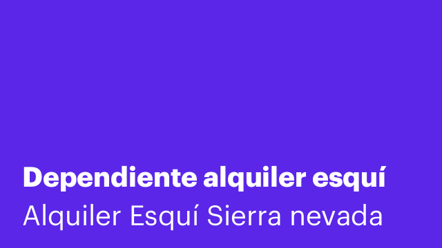 Dependiente alquiler esquí