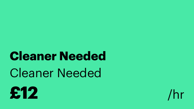 Cleaner Needed