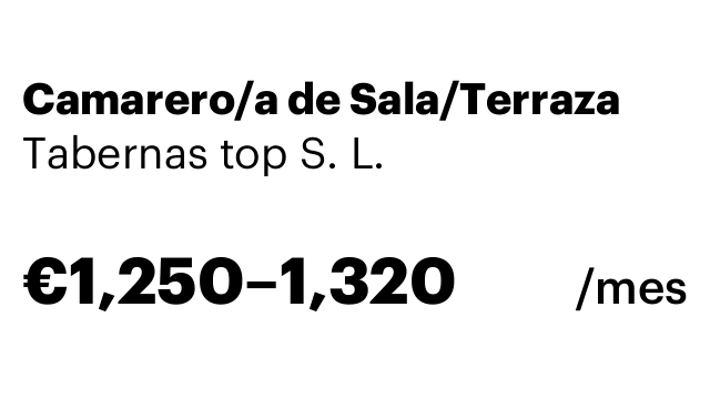 Camarero/a de Sala/Terraza