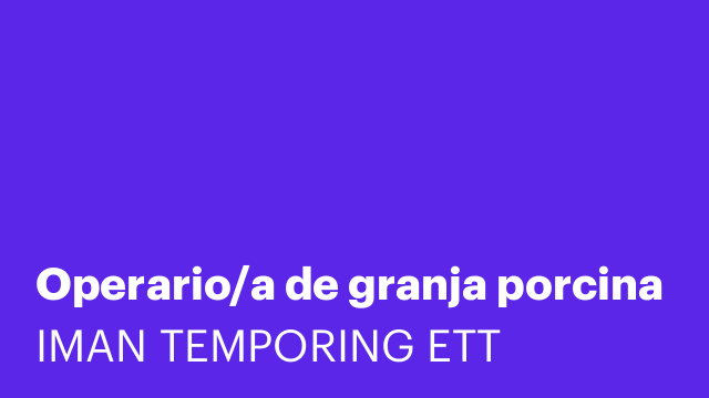 Operario/a de granja porcina