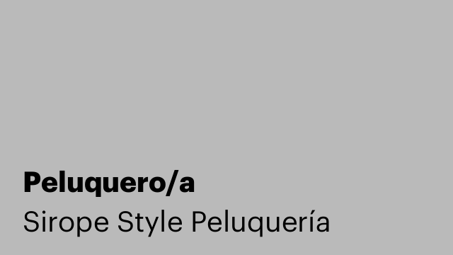 Peluquero/a