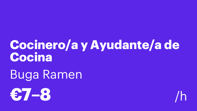 Cocinero/a y Ayudante/a de Cocina