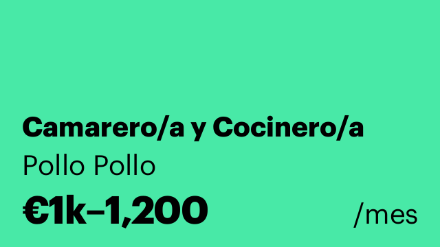 Camarero/a y Cocinero/a