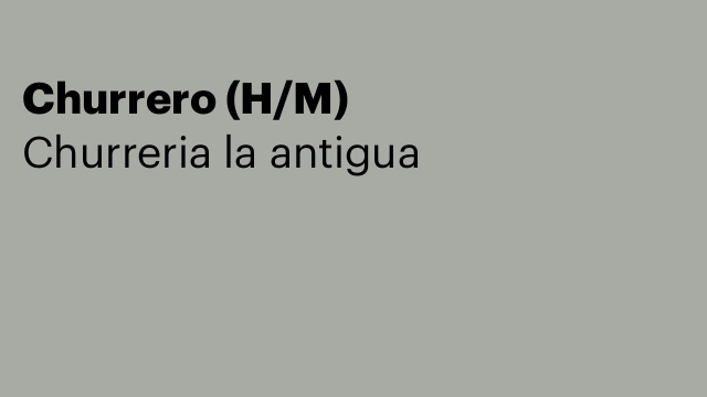 Churrero (H/M)
