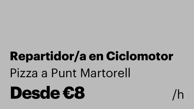 Repartidor/a en Ciclomotor