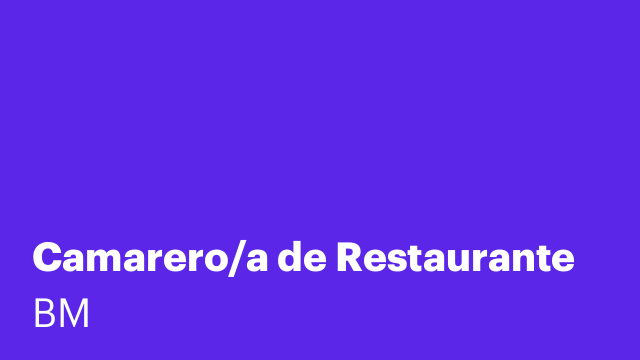 Camarero/a de Restaurante