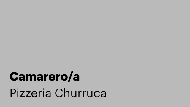 Camarero/a