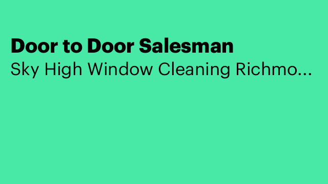 Door to Door Salesman