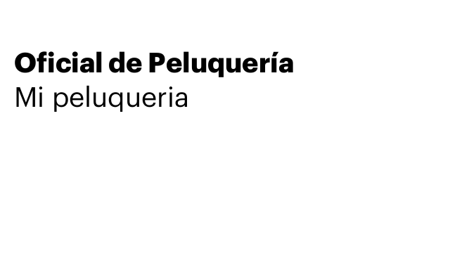 Oficial de Peluquería