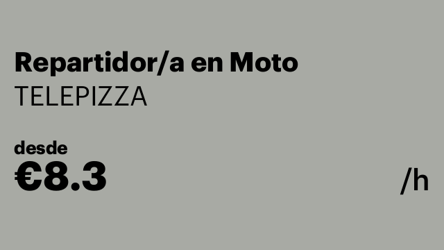 Repartidor/a en Moto