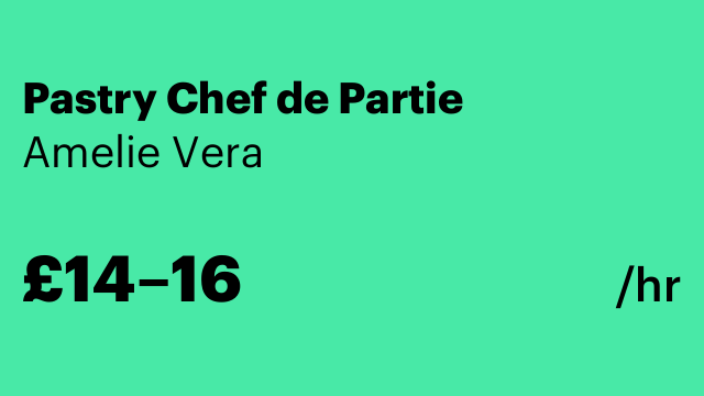 Pastry Chef de Partie
