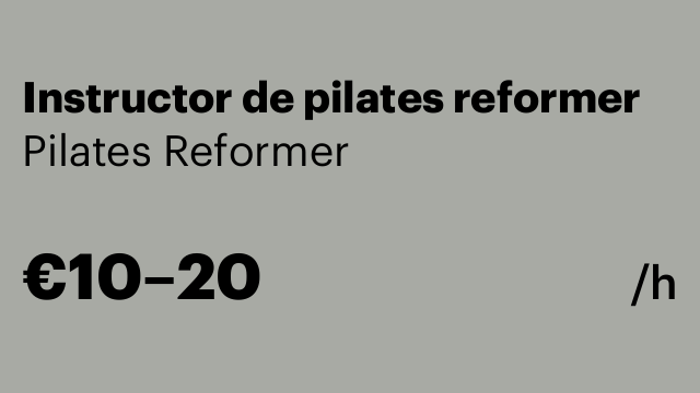 Instructor de pilates reformer