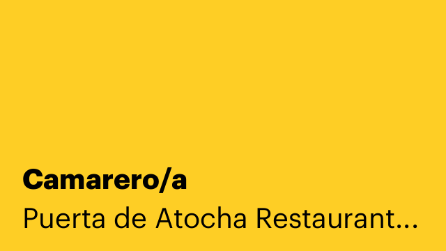 Camarero/a
