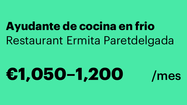 Ayudante de cocina en frio
