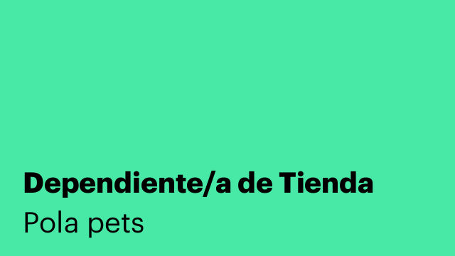 Dependiente/a de Tienda