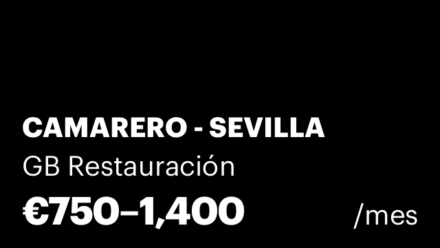 CAMARERO - SEVILLA