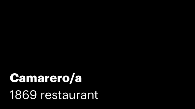 Camarero/a