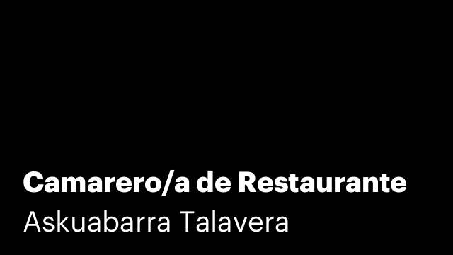 Camarero/a de Restaurante